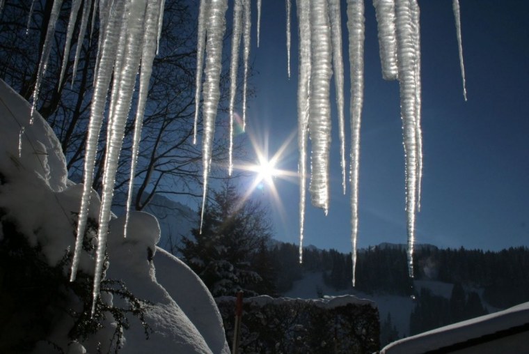 Зима сосульки