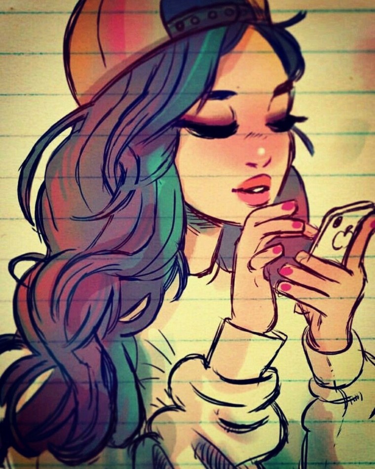 Аватарка девушка рисунок