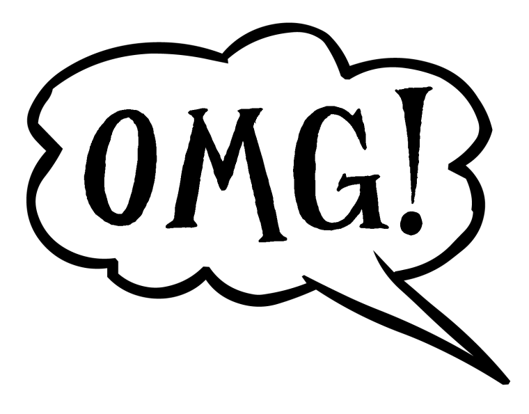 Стикеры чёрно белые надписи