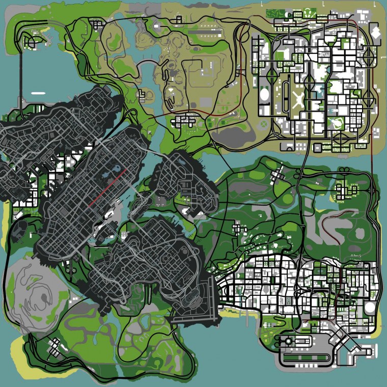 GTA Сан андреас карта