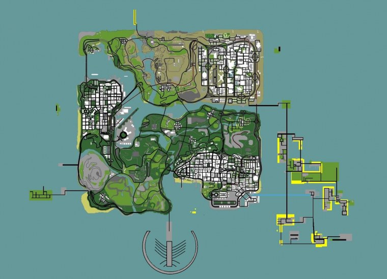 Сан Фиерро в ГТА Сан андреас на карте