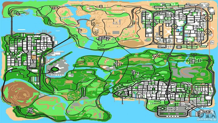 Карта прыжков в ГТА Сан андреас