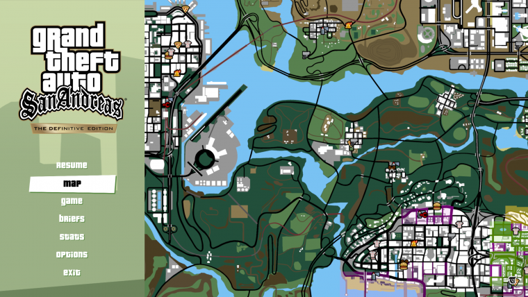 GTA San Andreas Definitive Edition карта