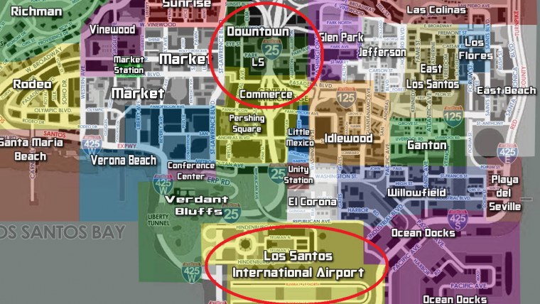 Карта Сан андреас Лос Сантос