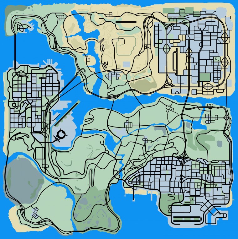ГТА Сан андреас Map