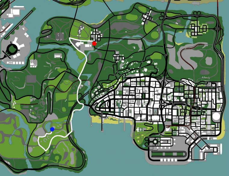 Grand Theft auto San Andreas карта устрицы