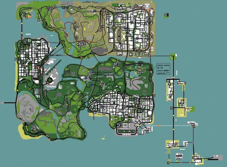 Улица Рощи ГТА Сан андреас граффити