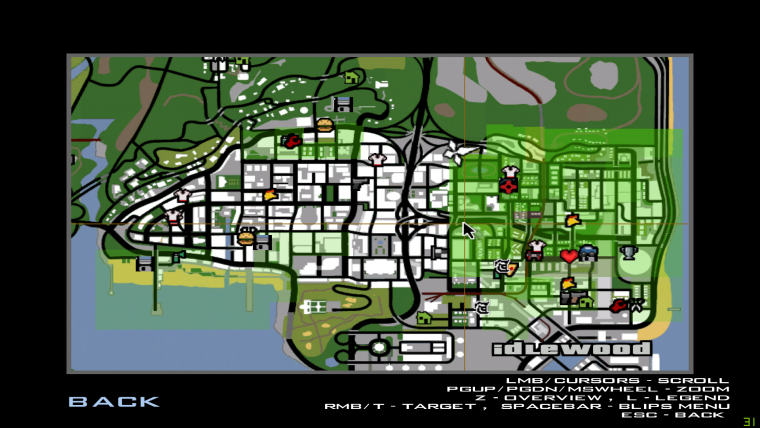 Карта граффити в ГТА Сан андреас