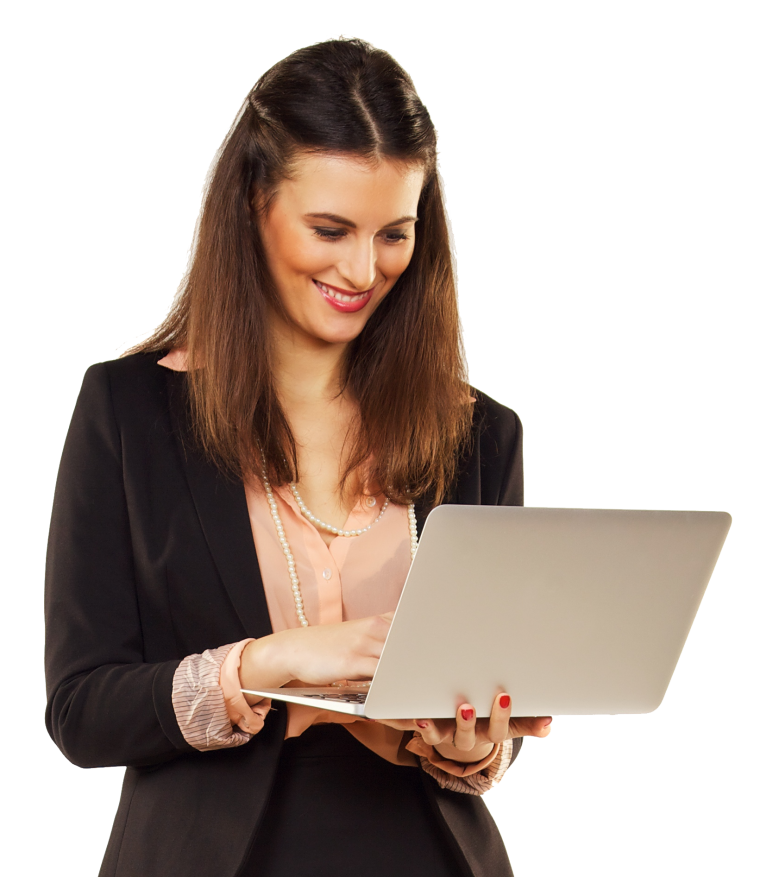 Студентка с ноутбуком