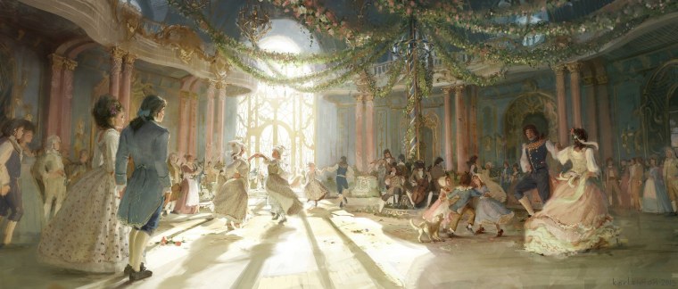 Бальный зал 18-19 века в России картина