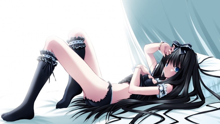 Красивые аниме девушки в чулках