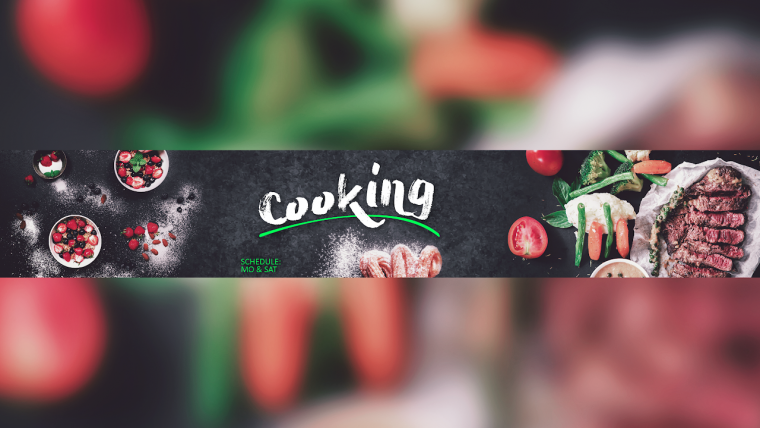 Баннер для ютуба кулинария