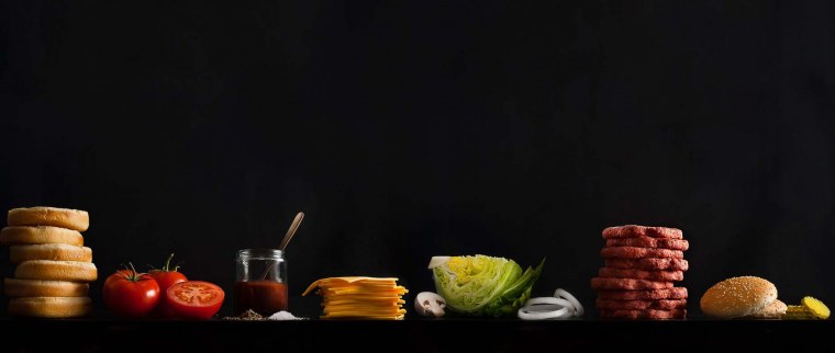 Баннер еда на черном фоне