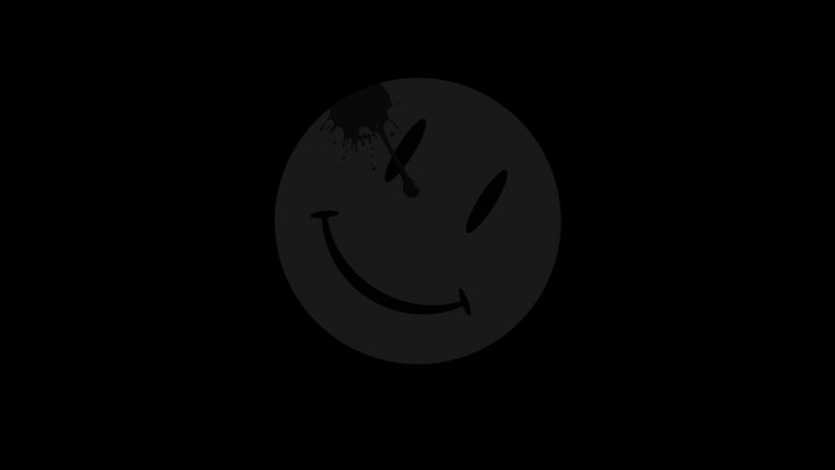 Грустный Смайл на черном фоне