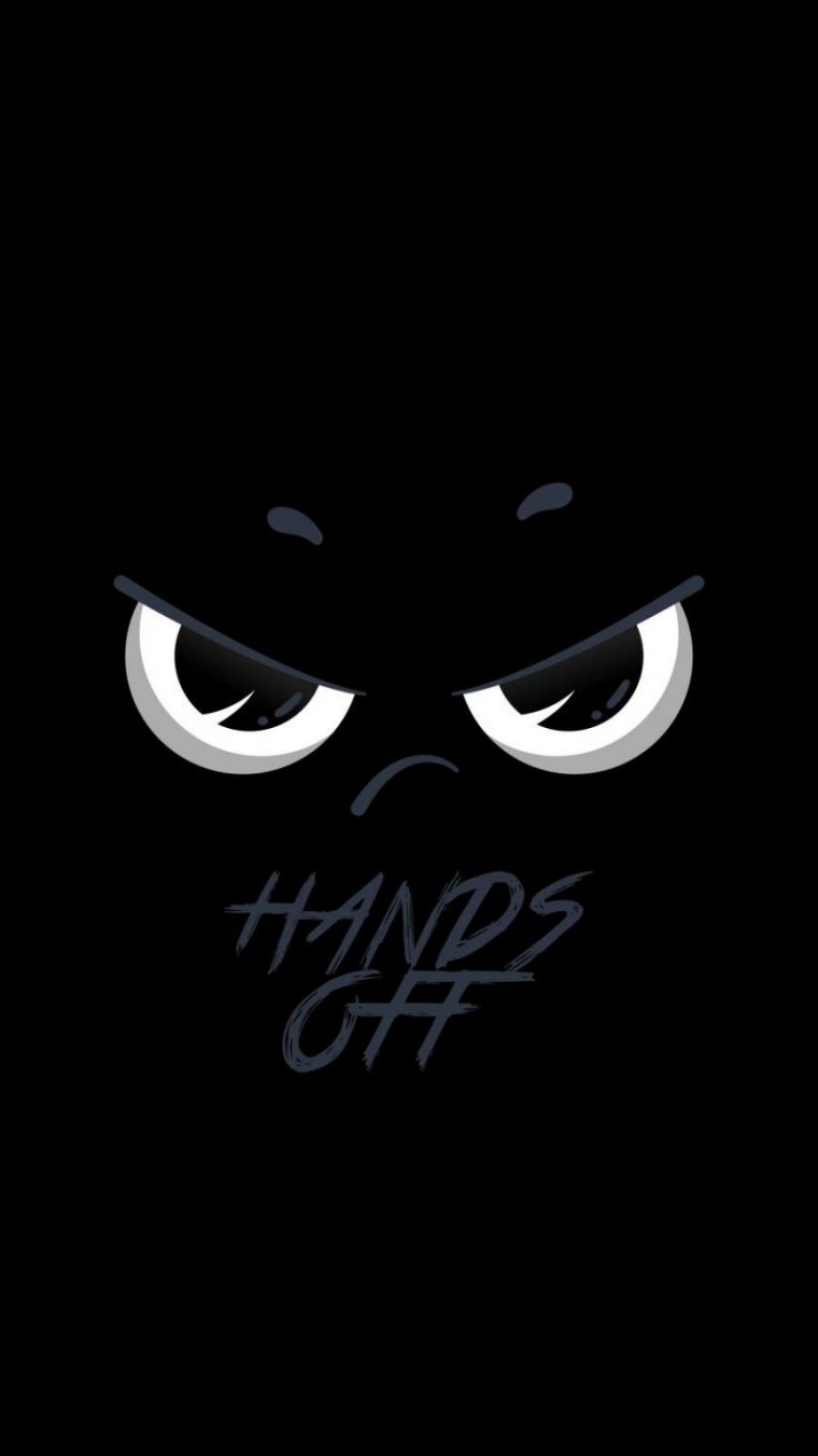 Черные обои со смайлами