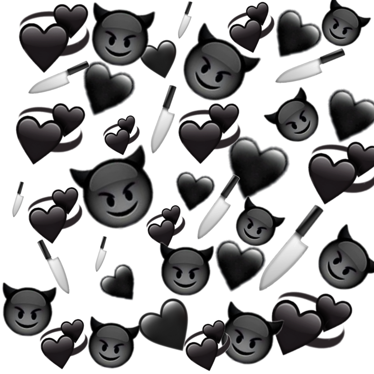 Чёрное сердце смайлик