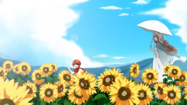 Yuuka Kazami поле подсолнухов