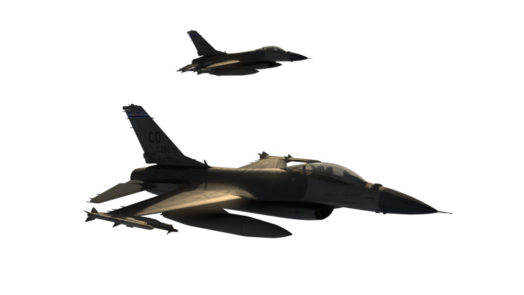 Истребитель на прозрачном фоне