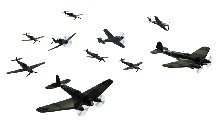 Бомбардировщик на белом фоне