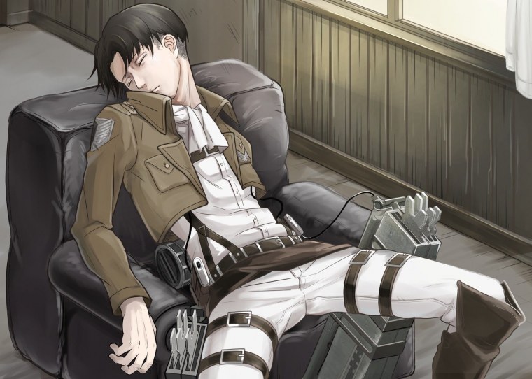 Атака титанов Леви в коляске