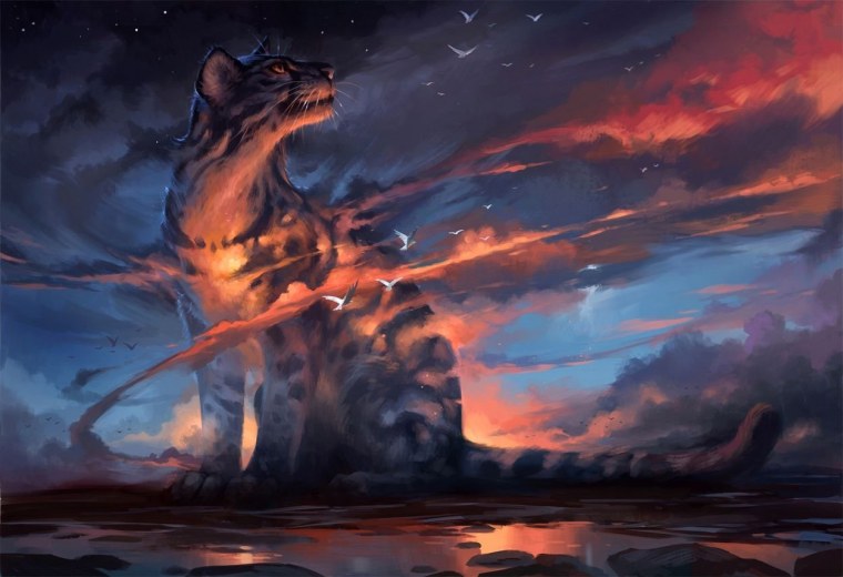 Мифические коты арт