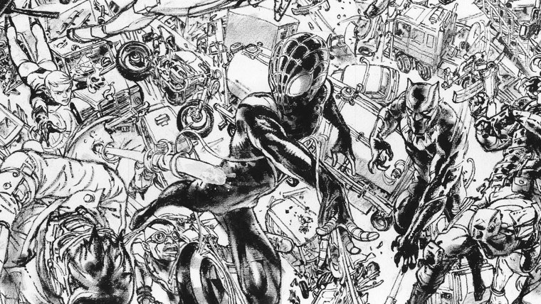 Комиксы Марвел черно белые