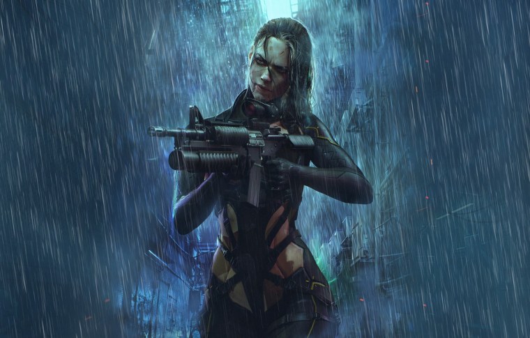 Cyberpunk 2077 девушка воин