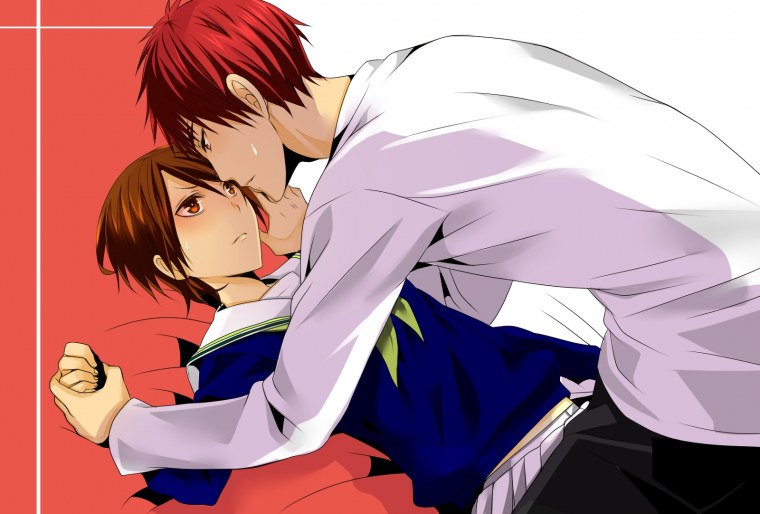 Баскетбол Куроко Момои Сацуки и айда Рико в купальнике