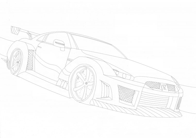 Ниссан ГТР 35 разрисованный