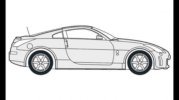 Nissan Skyline gt-r r34 drawing