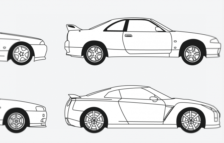 Nissan GTR r35 vector