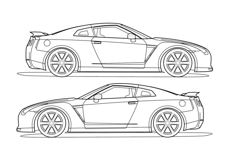 Nissan GTR r35 drawing