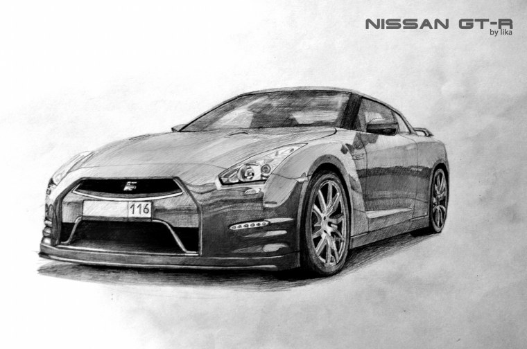 Nissan Skyline GTR r34 раскраска
