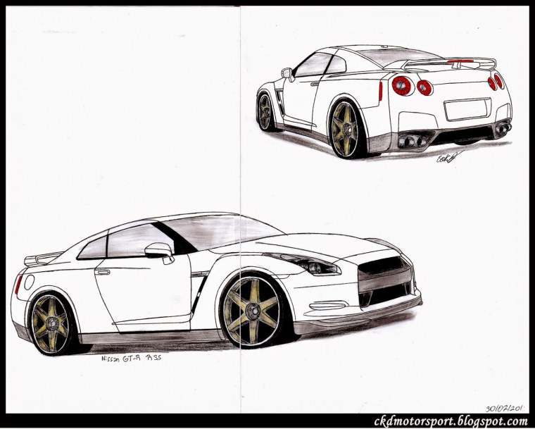 Nissan GTR r35 Blueprint