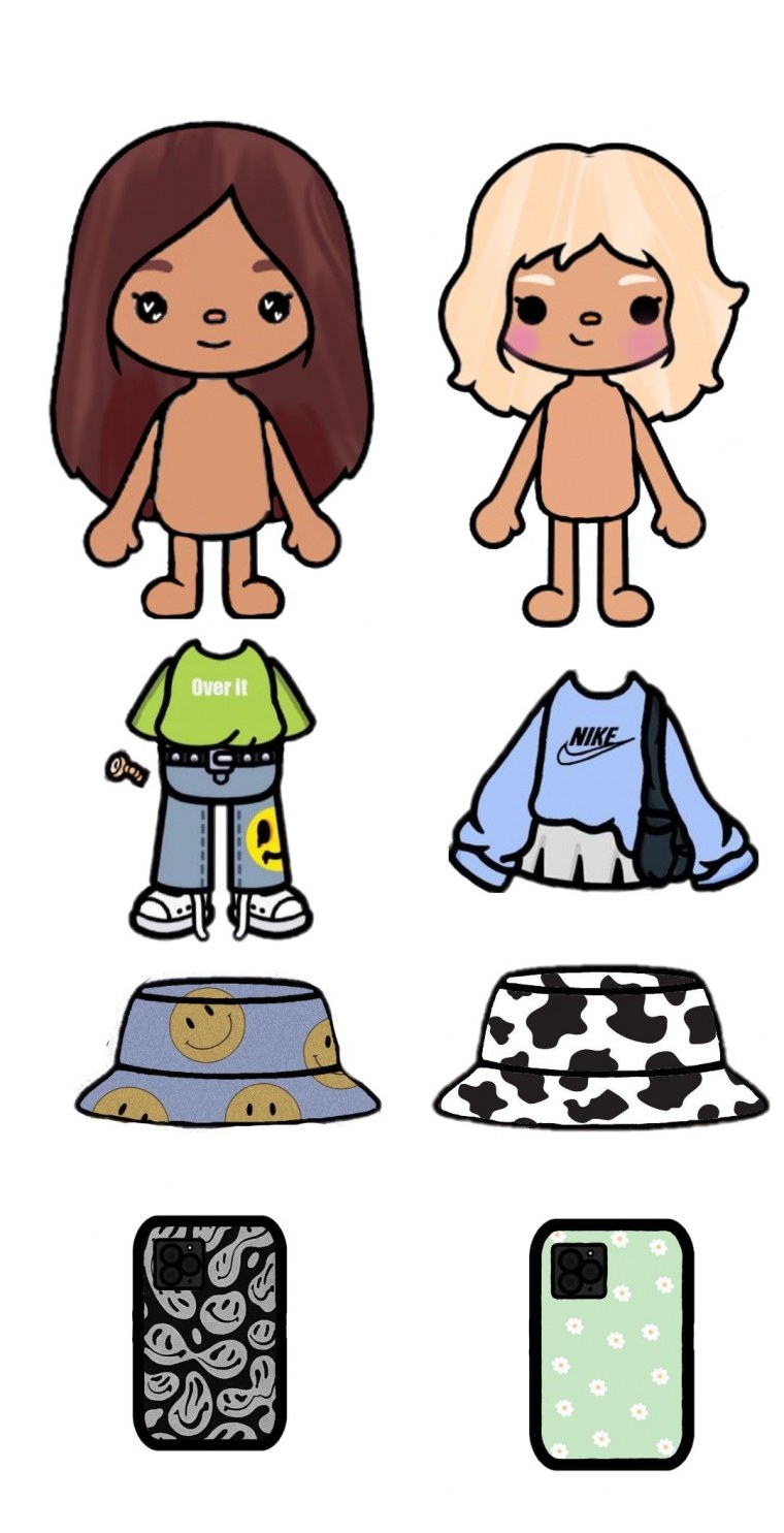 Тока бока распечатка одежда для кукол