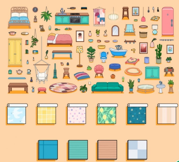 Предметы для бумажного домика