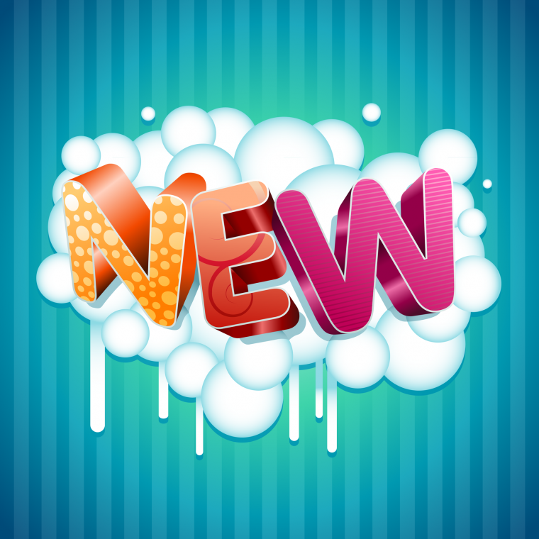 Значок New синий