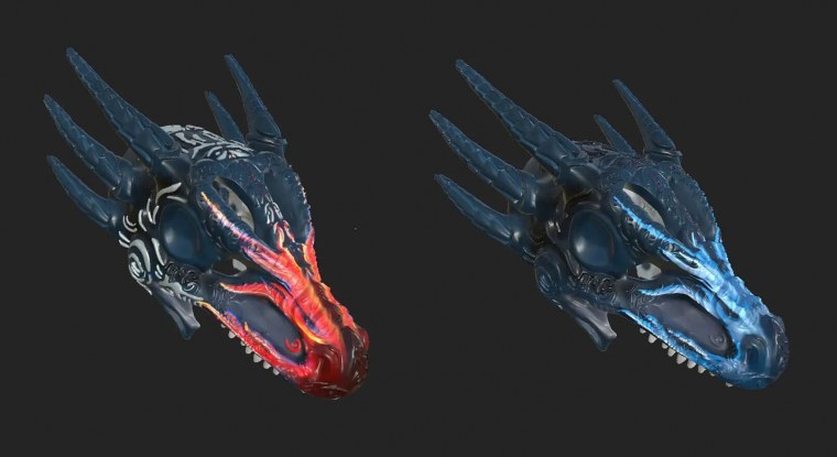 Форма головы для дракона на руку