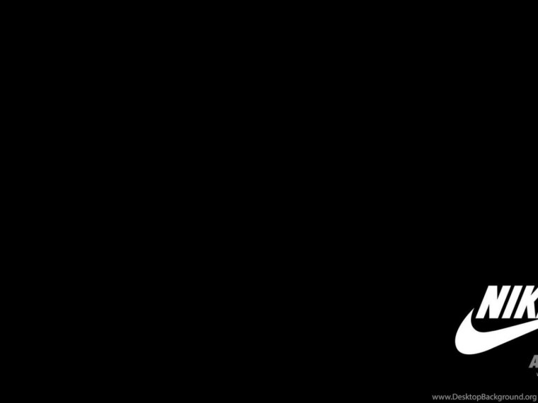 Nike логотип на черном фоне