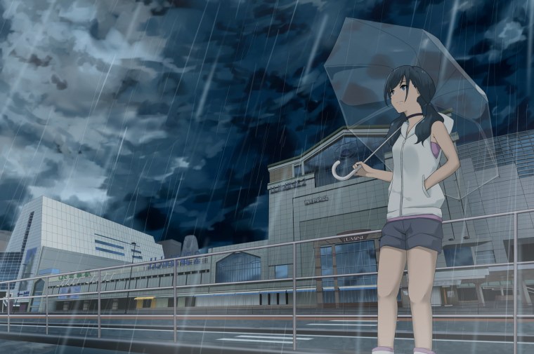 Аниме дождливый день