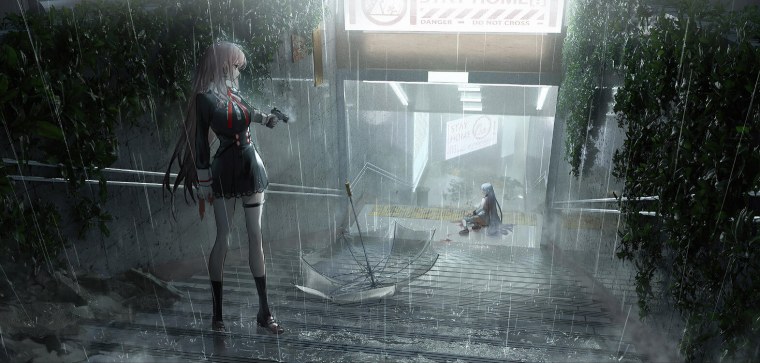 Девушка под дождем