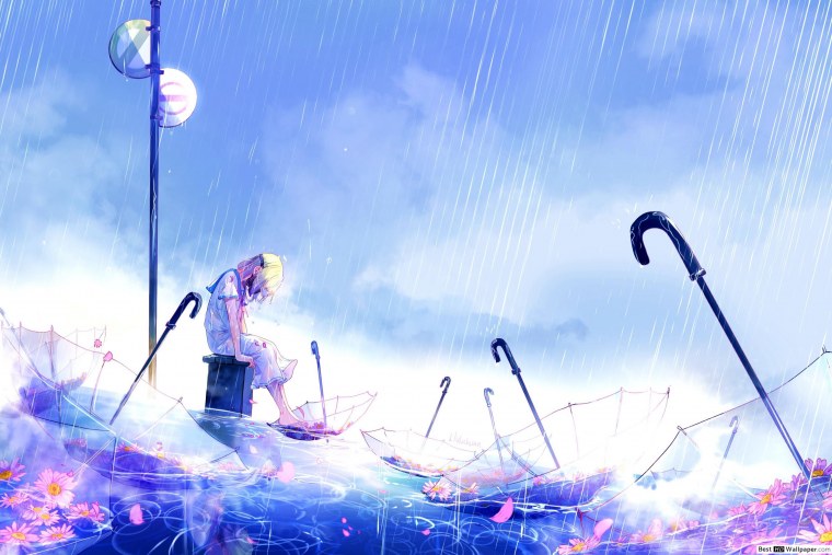 Обои арт дождь