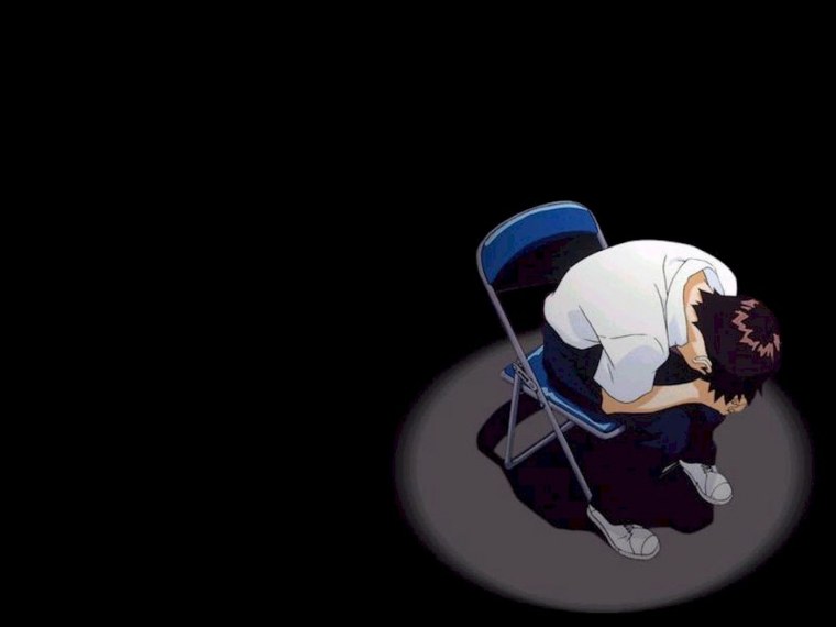 Синдзи Икари на стуле