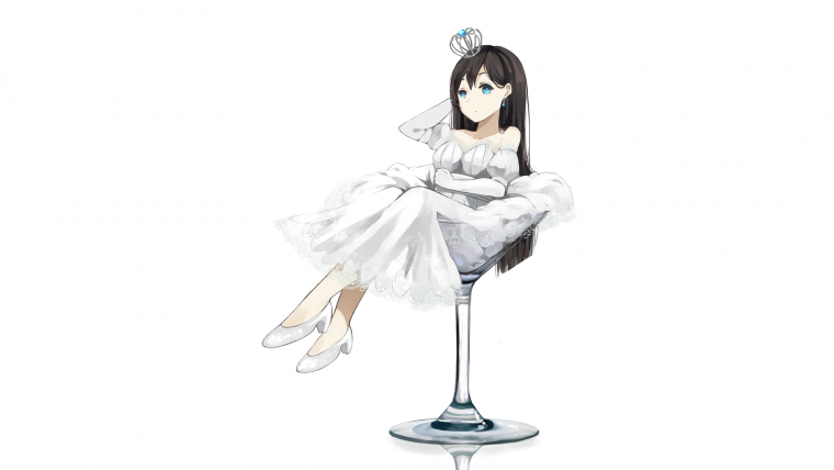 Дама с бокалом вектор