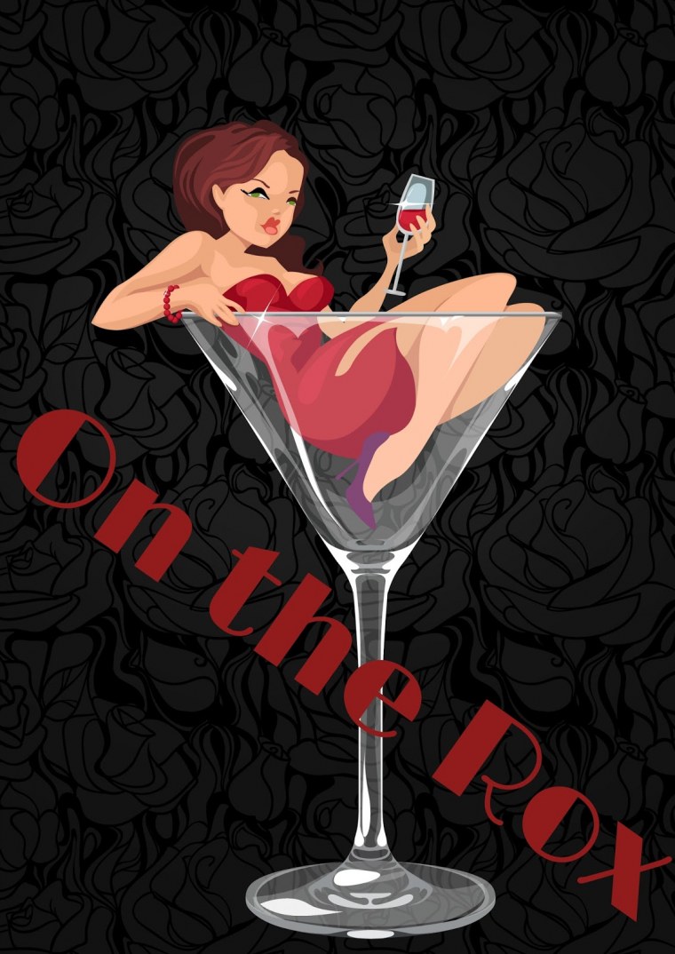 Девушка с бокалом вина