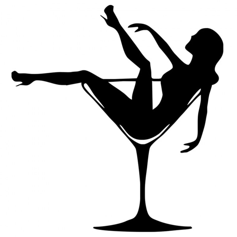 Девушка с фужером