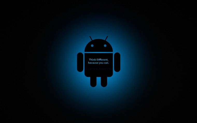 Логотип андроид на черном фоне