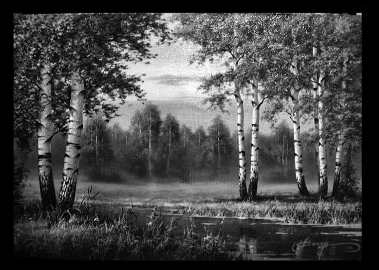 Пейзаж для гравировки