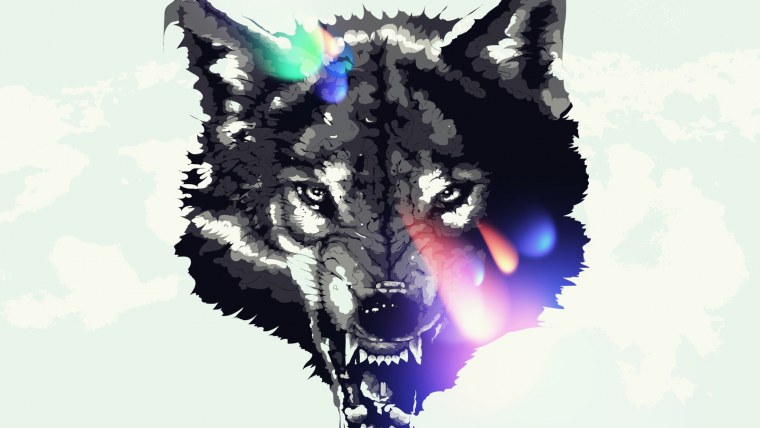 Волк воет на луну