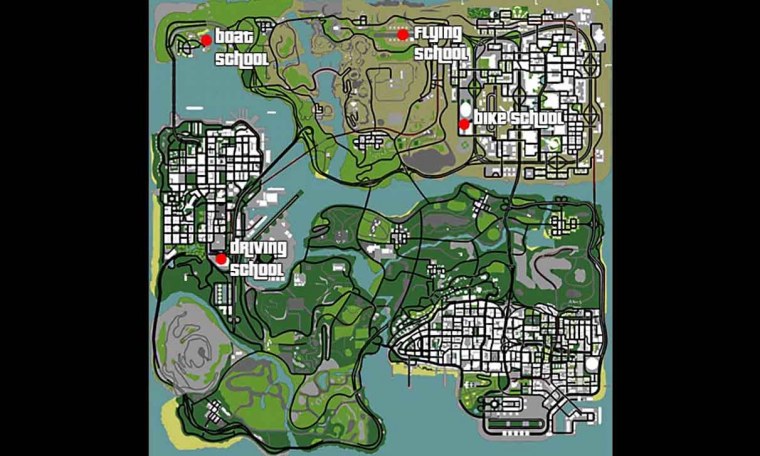 Карта Сан андреас Лос Сантос